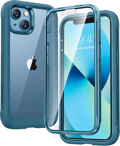 Miniatura 145 de Diaclara - Funda compatible con iPhone 11, carcasa resistente de cuerpo completo con protector de pantalla integrado sensible al tacto y Transparente