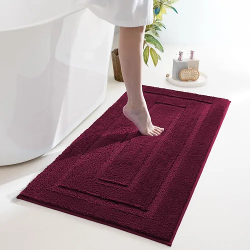 Miniatura 32 de GRANNY SAYS Alfombras de baño antideslizantes, lavables, extra suaves y absorbentes de agua para baño, alfombra de baño peluda de felpa, alfombra