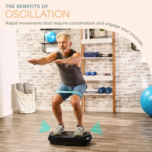 Miniatura 4 de Lifepro Waver Mini Vibration Plate Exercise Machine with Remote & Bands — Compact Whole Body Vibrating Plate for Lymphatic Drainage & Muscle Toning