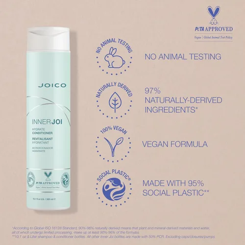 Miniatura 5 de Joico InnerJoi Hydrate Conditioner For Dry Hair & Scalp Sulfate & Paraben Free Naturally-Derived Vegan Formula