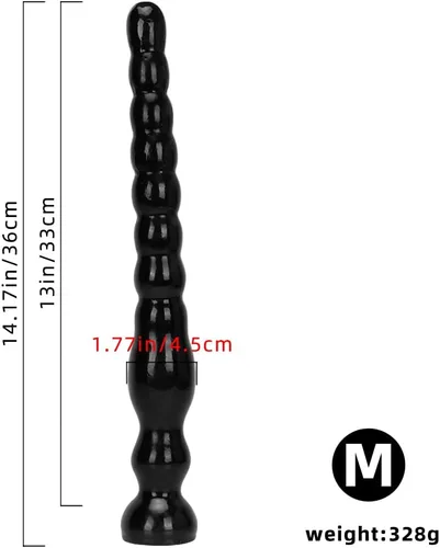 Miniatura 2 de Cuentas anales largas para el punto G vaginal, consolador de estimulación profunda con base de ventosa Stong, punto G vaginal, consolador
