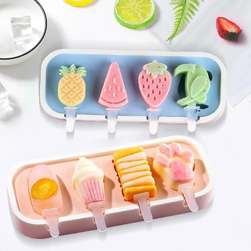 Moldes para paletas pequeñas, moldes para paletas pequeñas para niños y bebés, moldes de silicona para paletas de helados, sin BPA, reutilizables,
