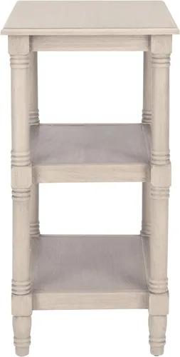 Miniatura 6 de Safavieh Home Collection Cassie Greige - Mesa de almacenamiento de 3 estantes ACC5715A, 19.8 pulgadas de ancho x 15 pulgadas de largo x 30 pulgadas