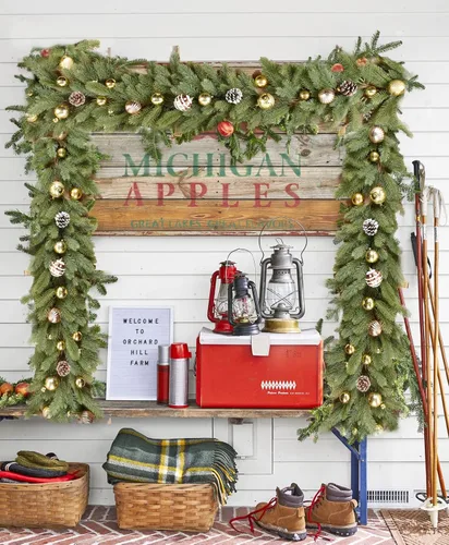 Miniatura 4 de Lvydec Guirnalda de pino de Navidad, guirnalda de vegetación de Navidad de 6 pies, agujas de pino realistas, hojas de ciprés para mantel
