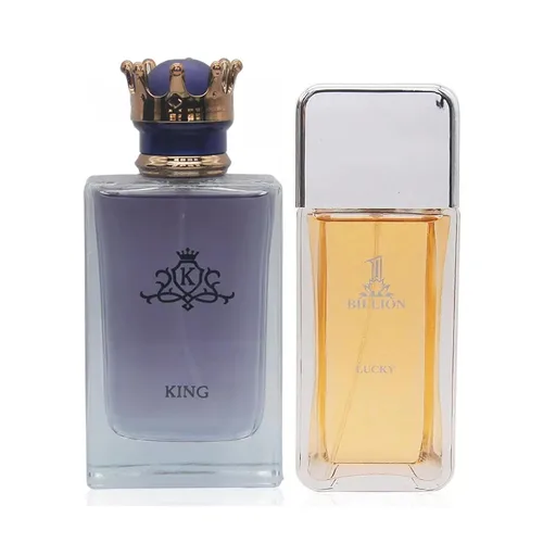 King&1 Billion Lucky Men Colonia Set Eau De Parfum Spray para hombres, notas afrutadas enriquecidas por una fuerte fragancia a base de madera, ideal