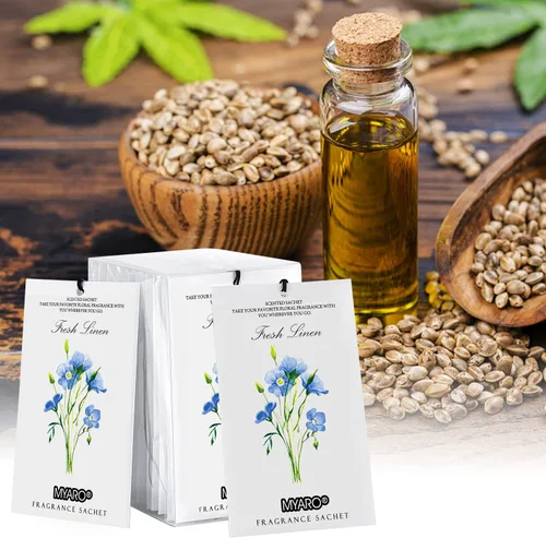 Miniatura 4 de MYARO 12 paquetes de lavanda y 12 paquetes de bolsitas perfumadas de lino, ambientadores para cajones y armarios, bolsas de larga duración