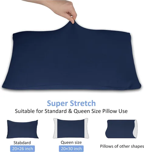Miniatura 114 de Juego de 2 fundas de almohada pequeñas de punto Jersey Knit para viajes o niños pequeños de 12 x 16 pulgadas, 13 x 18 o 14 x 20 pulgadas, sobre