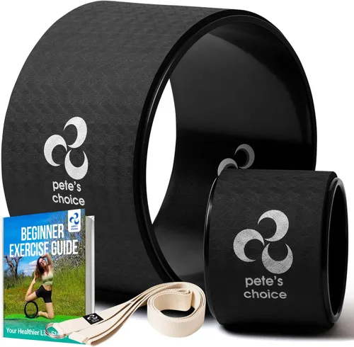 Miniatura 9 de Rueda de yoga extra ancha, mini rueda de yoga, kit de yoga apto para principiantes. Rodillo de espalda más cómodo, estable y más seguro. Mejora