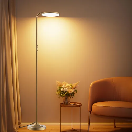 Miniatura 8 de SIBRILLE Lámpara de pie LED de 36 W, lámpara de pie súper brillante, moderna lámpara alta regulable con control remoto, lámpara de pie de lectura