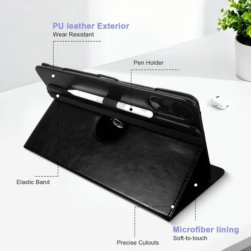 Miniatura 5 de E NET-CASE Funda para Xiaomi Redmi Pad 2 Pro/Pad Pro (2025/2024) de 12.1 pulgadas con soporte para bolígrafo S, a prueba de golpes, carcasa trasera