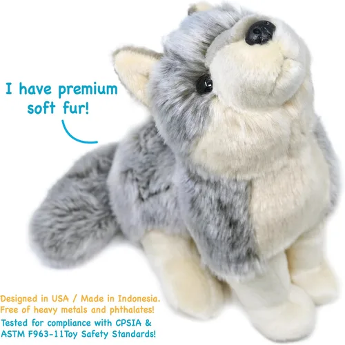 Miniatura 5 de TigerHart Wolcott El Lobo - Peluche de 28 cm, diseño de lobo
