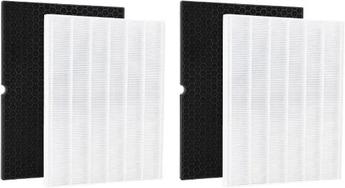 Nispira 116130 5500-2 Filtro de repuesto para purificador de aire H para Winix 5500-2 AM80 True HEPA carbón activado 16.25 L x 12.5 W x 1.5 TH, 2