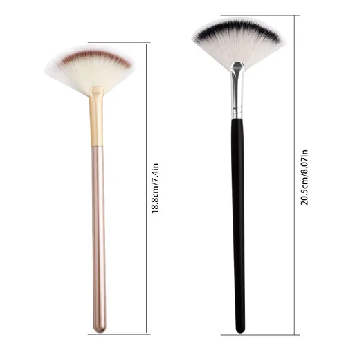 Miniatura 3 de Pimoys 6 pinceles de abanico para faciales suaves y delgadas, aplicador de cepillo para máscara facial de ácido glicólico, máscara de exfoliación
