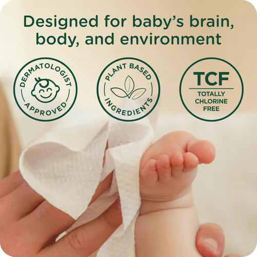 Miniatura 2 de HealthyBaby Nuestras Toallitas Húmedas Verificadas como Seguras por EWG 100% a Base de Agua y Plantas Sin Perfume y Seguras para Piel Sensible
