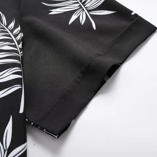 Miniatura 7 de SheLucki - Camisa hawaiana para hombre, unisex, de manga corta, con botones, para la playa y el verano, ropa casual estampada con sombra de palmas