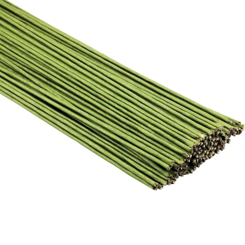 Miniatura 8 de Arlai 100 piezas de alambre de tallo floral calibre 2, 16 pulgadas, alambre floral verde oscuro - Suministros para hacer coronas de flores
