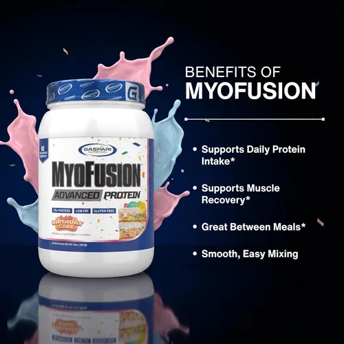 Miniatura 7 de Gaspari Nutrition Myofusion Advanced Protein, mezcla de proteínas con proteína de suero de leche, proteína de caseína y proteína aislada, baja
