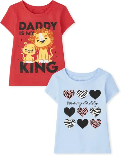 Miniatura 12 de The Children's Place Camisetas estampadas de manga corta para bebés y niñas pequeñas, con diseño de unicornios y mariposas, a la moda, paquete de 3
