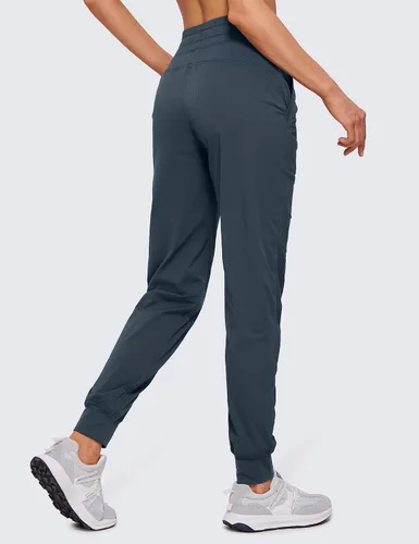 Miniatura 2 de CRZ YOGA Pantalones deportivos ligeros de entrenamiento para mujer, pantalones casuales de cintura alta para correr al aire libre con bolsillos