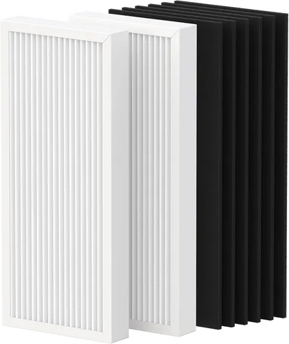 990051000 Filtro de repuesto compatible con purificador de aire Hamilton Beach TrueAir 04383 04384 04385 04386, 2 filtros y 6 filtros de carbono