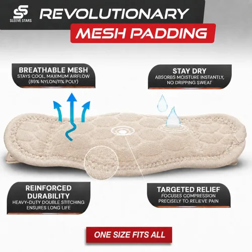 Miniatura 5 de Sleeve Stars - Codera de tenis para hombres y mujeres, codera para tendinitis, codo de tenis, codo de golfista, soporte de contrafuerza para alivio