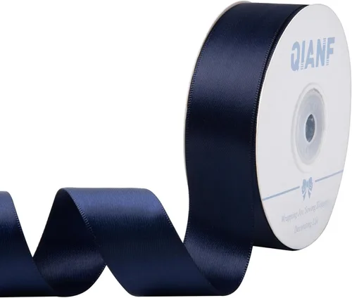 Miniatura 30 de QIANF Cinta plateada de satén de doble cara de 1-1/2 pulgadas para envolver regalos, lazos para el pelo, hacer cintas para el cabello, bandas