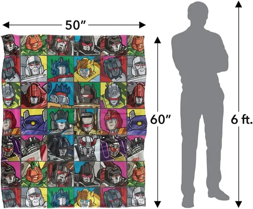 Miniatura 5 de Transformers Transformers Squares Silky Touch Manta súper suave de 36 x 58 pulgadas