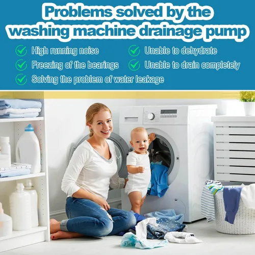 Miniatura 6 de Lucky Seven 202203 Bomba de drenaje para lavadora Maytag, sustituye a 202203, 202540, 6-2022030, WP6-2022030