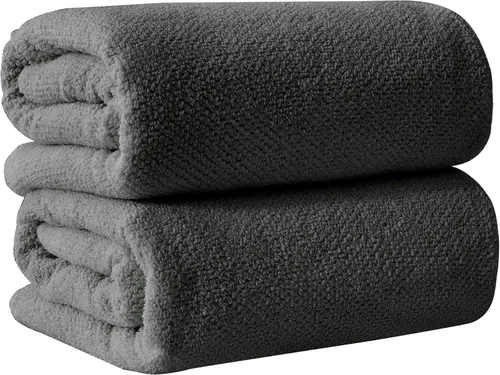Miniatura 46 de Great Bay Home Toalla de baño blanca – Toalla de baño de gran tamaño 100% algodón de 68 x 35 pulgadas – Absorbente, de secado rápido, toalla de baño
