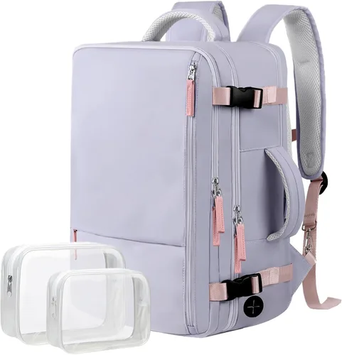 Miniatura 15 de Hanples - Mochila de viaje para mujeres y hombres, mochila grande de mano para artículos personales, mochila para laptop aprobada para vuelos TSA