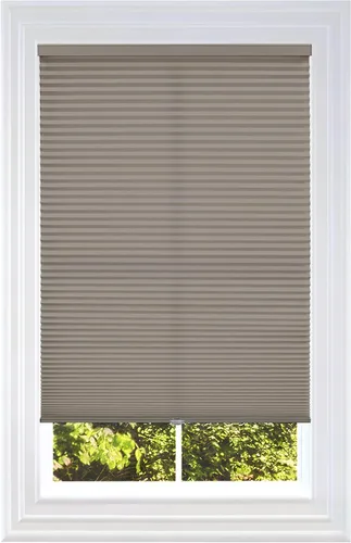 BlindsAvenue Persiana Celular de Panal Sin Cordón, Celda Simple de 9/16", Filtrado de Luz, Cacao Cálido, Tamaño: 34" An x 48" Al Cacao Caliente