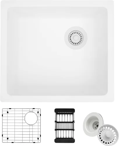 Miniatura 14 de Fregadero de cocina dorado de 30 pulgadas, fregadero de cocina de acero inoxidable SUS304 de montaje inferior, fregadero de cocina grande y profundo