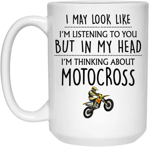 Miniatura 2 de Taza de motocross – Regalo divertido para motociclista, él, hombres, papá, novio – 11 onzas