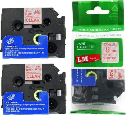 Miniatura 59 de Paquete de 1 unidad LM Tapes LMe511 Premium de 1/4 de pulgada con impresión negra en etiqueta azul compatible con Brother TZe-511 P-Touch, incluye