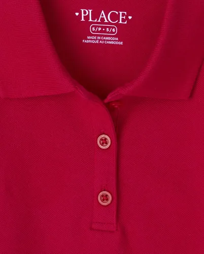 Miniatura 2 de The Children's Place girls Long Sleeve Pique Polo