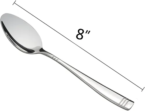 Miniatura 2 de Obstnny Cucharas de cena de acero inoxidable, 8 pulgadas, juego de 12