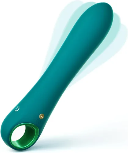 Tuitionua - Consolador vibrador para punto G, con 10 modos de vibración, potente masajeador de silicona suave para la vagina, clítoris y 2-Verde