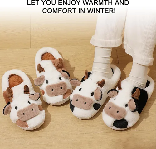 Miniatura 5 de TOPALL Pantuflas para mujeres y hombres, con bordado mejorado, mullidas, mullidas, cómodas, antideslizantes, cálidas, para interiores y exteriores