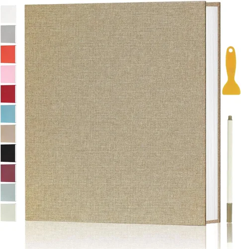 Miniatura 13 de Álbum de fotos autoadhesivas para fotos de 4 x 6, 5 x 7, 8 x 10 pulgadas, álbumes de fotos magnéticos con páginas adhesivas, libros con un bolígrafo