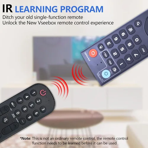 Miniatura 3 de Nuevo control remoto de voz V3 Pro compatible con vSeeBox V1/V2, V3/V2/V1/V5 Pro, V3Plus, Max/Elite/Max Control remoto por voz Bluetooth inteligente