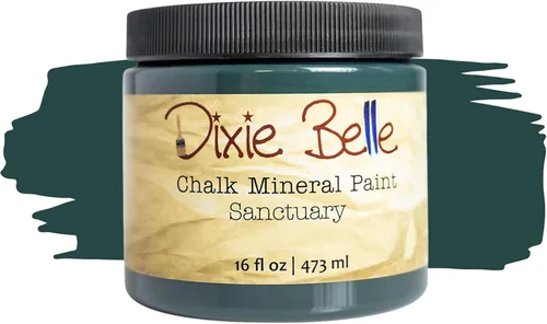 Miniatura 202 de Dixie Belle Paint Company - Pintura con acabado de tiza para muebles, color negro (Caviar), 1 galón, 128 fl oz, pintura mineral color rosa intenso