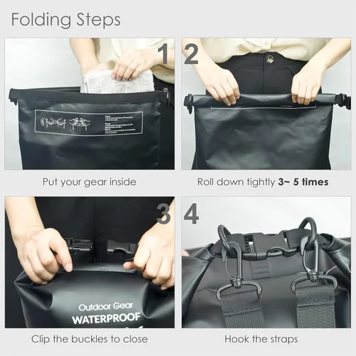 Miniatura 4 de YUMQUA Bolsas secas impermeables 5L/10L/20L/30L/40L para mujeres y hombres, bolsa seca flotante enrollable bolsa de almacenamiento impermeable