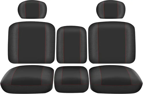 Miniatura 12 de BORDAN Funda de asiento UTV para Polaris Ranger 500 700 800 2002-2008 (solo asiento delantero), resistente al agua 1680D, protección completa, juego