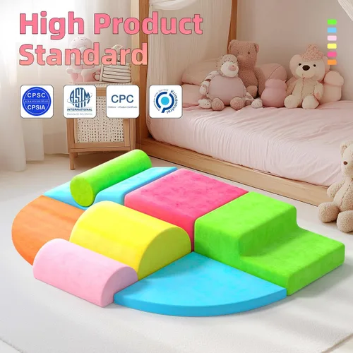 Miniatura 2 de Bloques de escalada de 8 piezas para niños, juguetes de escalada suaves para interiores para niños pequeños, ideal para gatear y explorar, juego