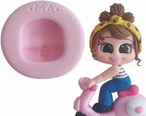 Miniatura 2 de Suministro de artesanía para adultos — Adorable molde de silicona para cabeza de muñeca MA 748