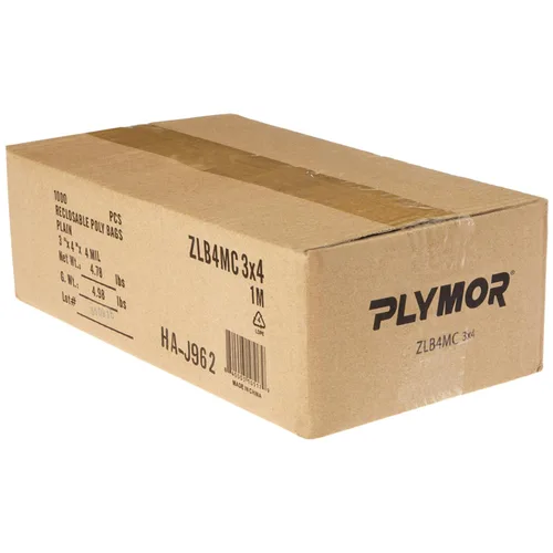 Miniatura 8 de Plymor 3 x 4 pulgadas (caja de 1000), bolsas de plástico con cierre de cremallera resistentes de 4 mil