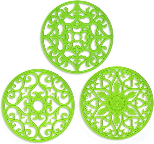 Miniatura 18 de ME.FAN - Salvamanteles de silicona multiusos para tallar – Juego de 3 alfombrillas resistentes al calor – Premium aislado flexible y duradero 3