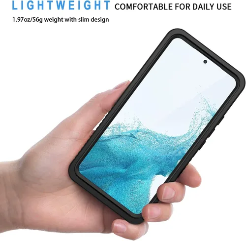Miniatura 2 de Lanhiem Funda para Samsung Galaxy S22, IP68 impermeable a prueba de polvo con protector de pantalla integrado, funda protectora de cuerpo completo