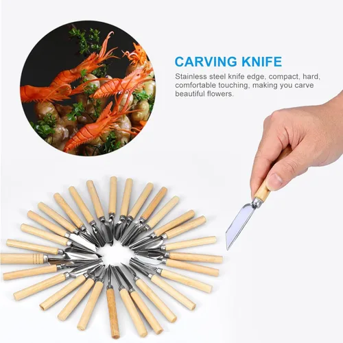 Miniatura 3 de Kit mejorado de 80 piezas de tallado de calabaza para adultos y niños con herramientas de escultura de detalles profesionales, juego de cuchillos