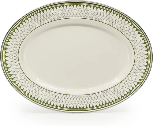 Miniatura 10 de Golden Rabbit Enamelware Oval Platter, 12 x 16in, Aegean Sevilla
